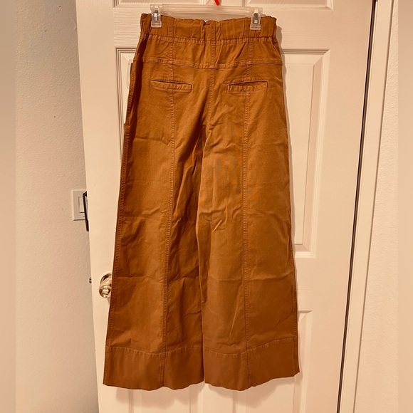 NWT Anthropologie Maeve Brown Wide-Leg Utility Pants - Picture 10 of 10